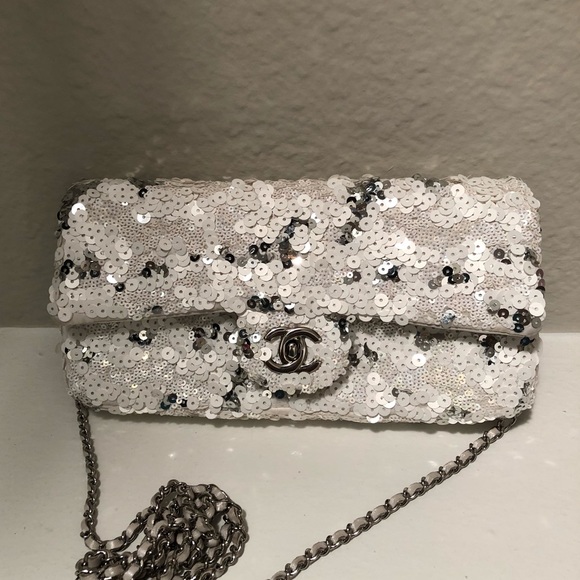 CHANEL Handbags - Authentic Chanel Classic Sequin Flap Crossbody